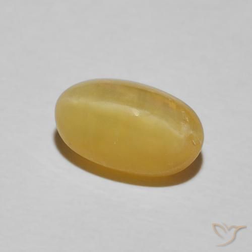 Opale Occhio di Gatto Giallo reale naturale da 2.71 ct, Ovale, Opaco