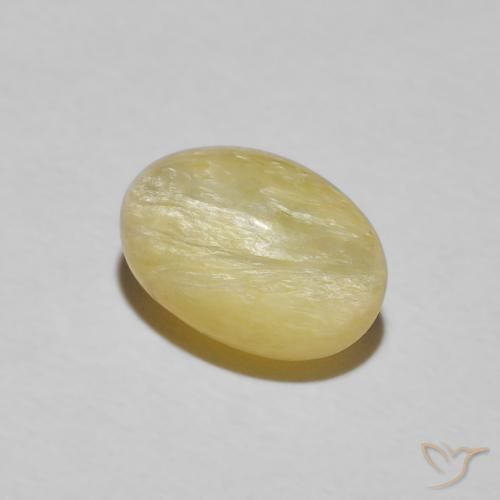 Opale Occhio di Gatto Giallo Digione molto chiaro naturale da 2.89 ct, Ovale, Opaco