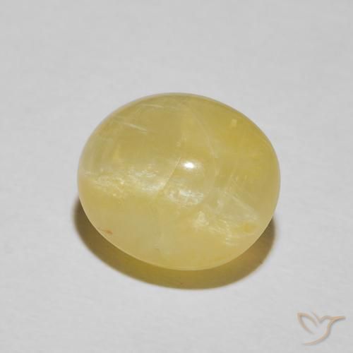 Opale Occhio di Gatto Giallo caldo naturale da 4.13 ct, Ovale, Opaco