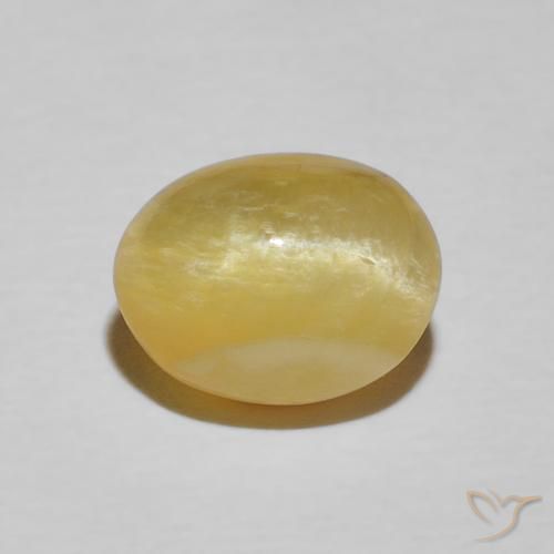 2.28ct Naturale Giallo Toscana Opale Occhio di Gatto, Ovale, Opaco