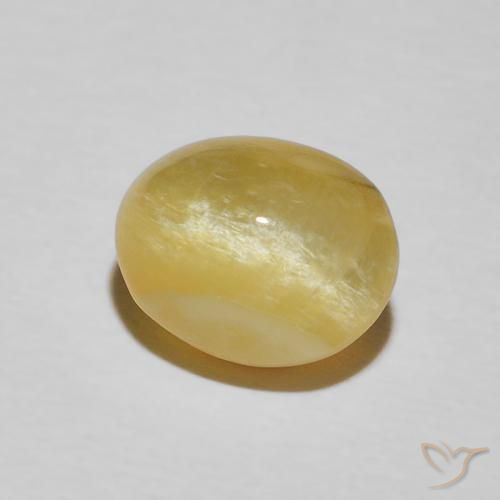 Opale Occhio di Gatto Giallo Toscana naturale da 2.28 ct, Ovale, Opaco