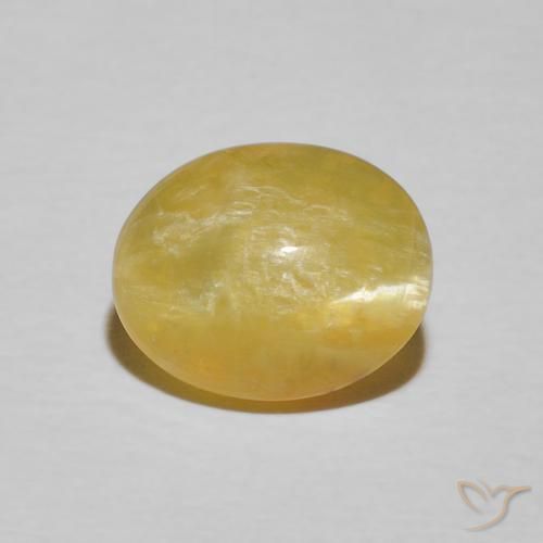 2.80ct Naturale giallo oro Opale Occhio di Gatto, Ovale, Opaco