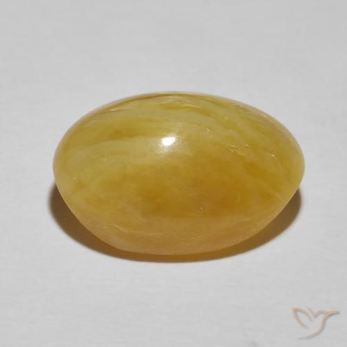 Opale Occhio di Gatto Giallo ricco naturale da 8.30 ct, Ovale, Opaco