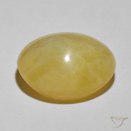 Opale Occhio di Gatto Giallo ricco naturale da 18.93 ct, Ovale, Opaco