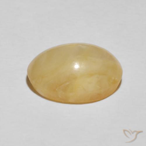 Opale Occhio di Gatto giallo oro naturale da 3.59 ct, Ovale, Opaco