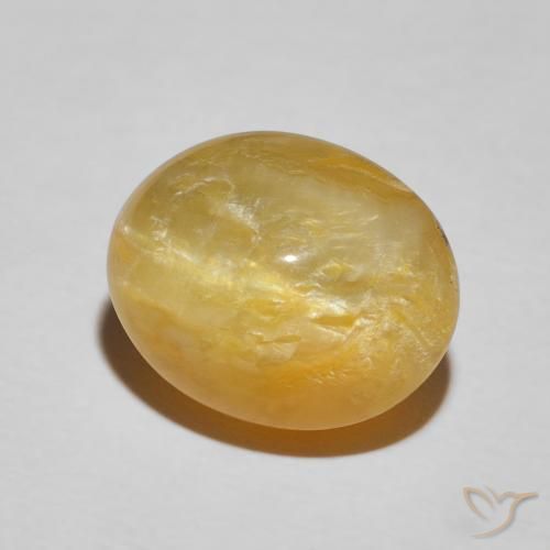 Opale Occhio di Gatto Dorato naturale da 7.90 ct, Ovale, Opaco