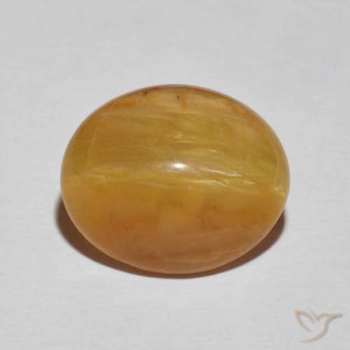 5.89ct Naturale Marrone dorato Opale Occhio di Gatto, Ovale, Opaco