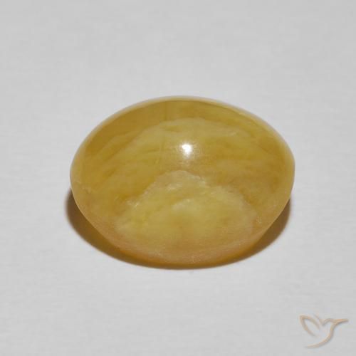 Opale Occhio di Gatto Giallo ricco naturale da 7.14 ct, Ovale, Opaco