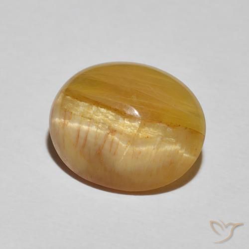 Opale Occhio di Gatto Marrone dorato naturale da 4.86 ct, Ovale, Opaco