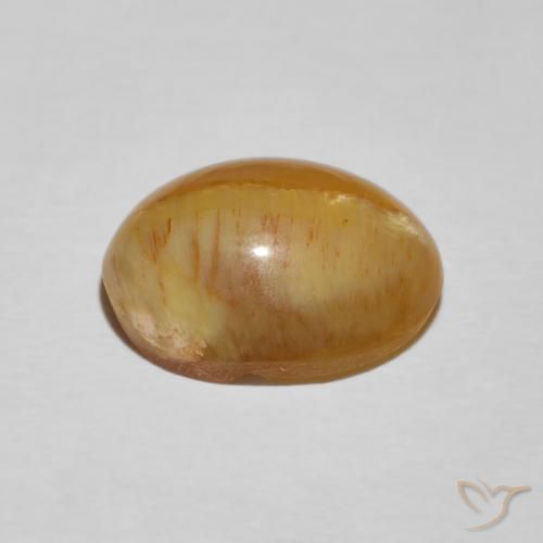 Opale Occhio di Gatto Marrone dorato naturale da 4.86 ct, Ovale, Opaco