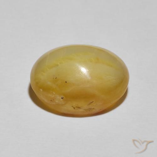 Opale Occhio di Gatto Giallo medio naturale da 8.78 ct, Ovale, Opaco