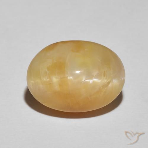 9.26ct Naturale Arancione-Oro Opale Occhio di Gatto, Ovale, Opaco
