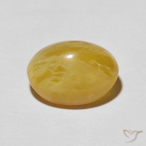 Opale Occhio di Gatto Arancione-Oro naturale da 8.99 ct, Ovale, Opaco