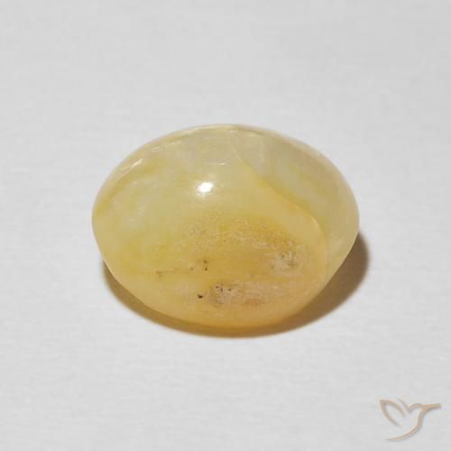 Opale Occhio di Gatto Giallo medio naturale da 3.43 ct, Ovale, Opaco