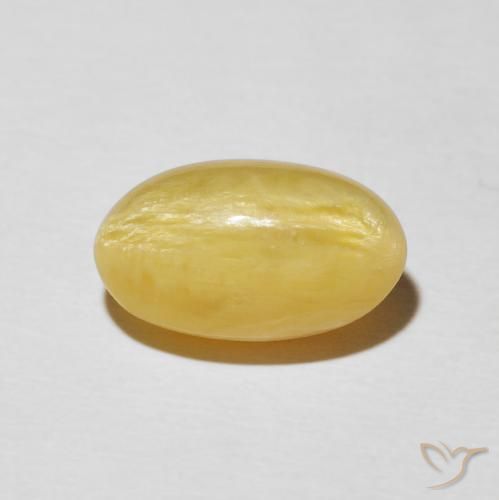 4.23ct Naturale Giallo caldo Opale Occhio di Gatto, Ovale, Opaco