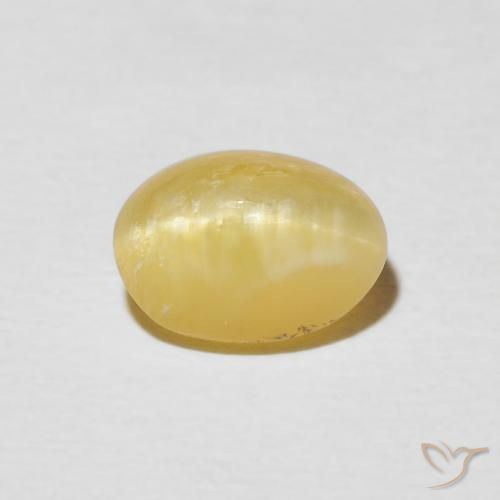 Opale Occhio di Gatto Giallo caldo naturale da 1.45 ct, Ovale, Opaco
