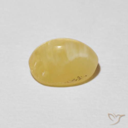 Opale Occhio di Gatto Giallo caldo naturale da 1.45 ct, Ovale, Opaco