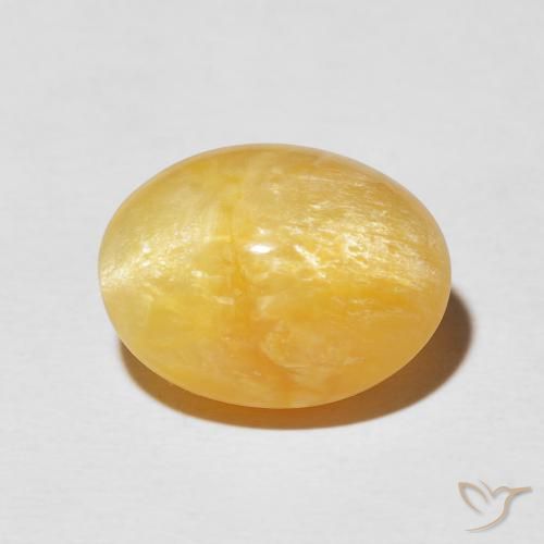 6.38ct Naturale Oro brillante Opale Occhio di Gatto, Ovale, Opaco