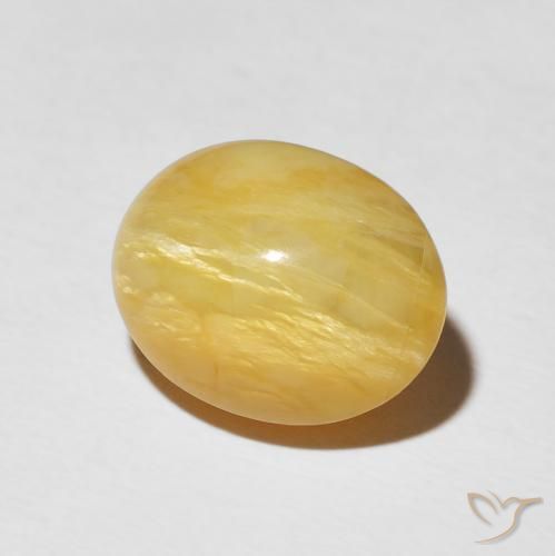 Opale Occhio di Gatto Dorato medio naturale da 6.14 ct, Ovale, Opaco