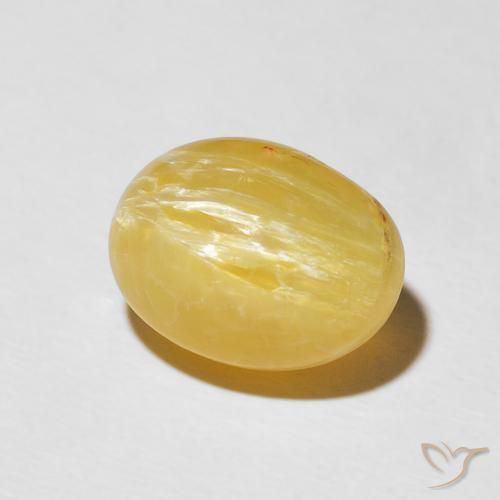 Opale Occhio di Gatto Arancio dorato naturale da 5.02 ct, Ovale, Opaco