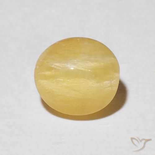 1.78ct Naturale Giallo Toscana Opale Occhio di Gatto, Ovale, Opaco