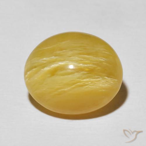 6.36ct Naturale Arancio dorato Opale Occhio di Gatto, Ovale, Opaco