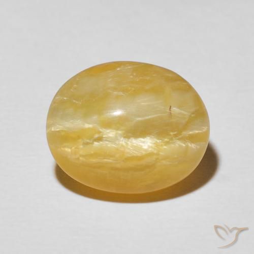5.56ct Naturale Arancione-Oro Opale Occhio di Gatto, Ovale, Opaco