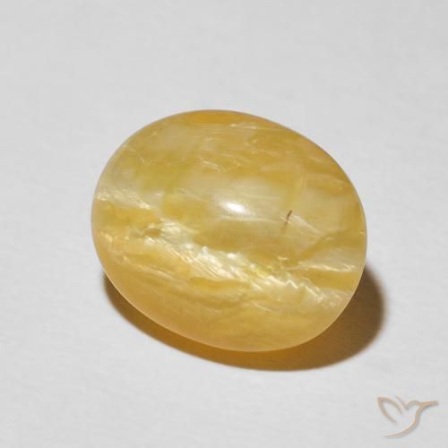 Opale Occhio di Gatto Arancione-Oro naturale da 5.56 ct, Ovale, Opaco