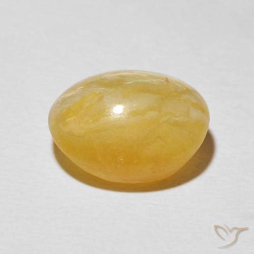 Opale Occhio di Gatto Arancione-Oro naturale da 5.56 ct, Ovale, Opaco