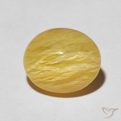 6.32ct Naturale giallo oro Opale Occhio di Gatto, Ovale, Opaco