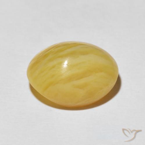 Opale Occhio di Gatto giallo oro naturale da 6.32 ct, Ovale, Opaco