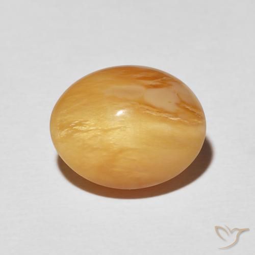 4.59ct Naturale Arancio-Oro Opale Occhio di Gatto, Ovale, Opaco