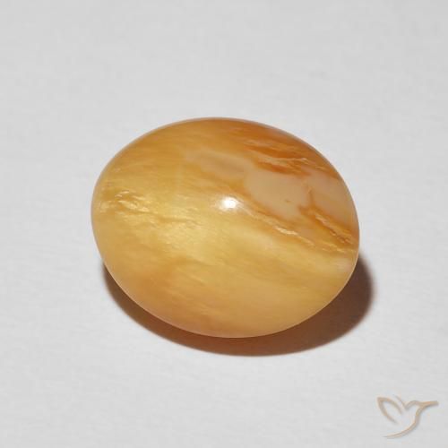 Opale Occhio di Gatto Arancio-Oro naturale da 4.59 ct, Ovale, Opaco