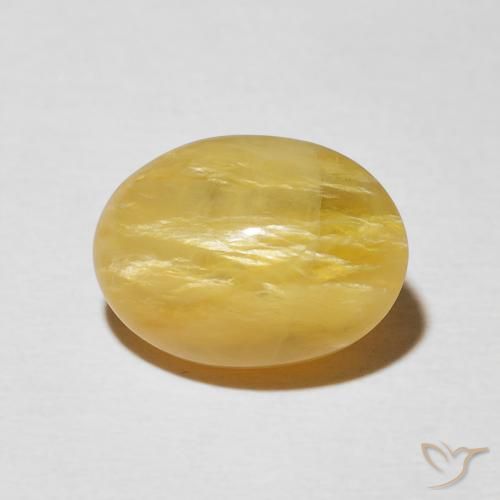 4.36ct Naturale Dorato medio Opale Occhio di Gatto, Ovale, Opaco