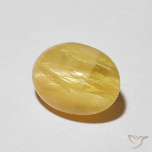 Opale Occhio di Gatto Dorato medio naturale da 4.36 ct, Ovale, Opaco