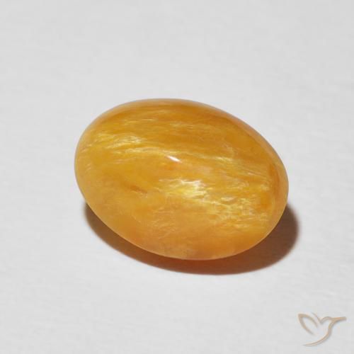 Opale Occhio di Gatto Arancio Scuro-Oro naturale da 2.93 ct, Ovale, Opaco