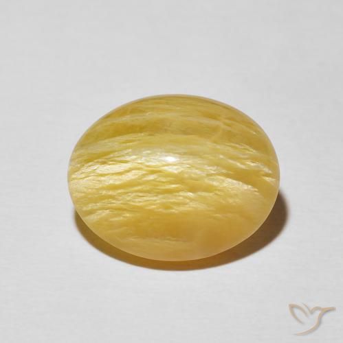 6.20ct Naturale Arancio dorato Opale Occhio di Gatto, Ovale, Opaco