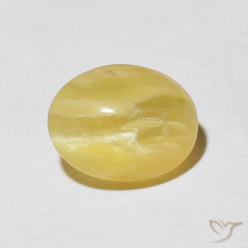 2.65ct Naturale Giallo dorato Opale Occhio di Gatto, Ovale, Opaco