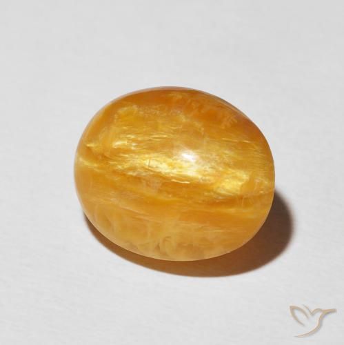 Opale Occhio di Gatto Arancio Medio naturale da 6.92 ct, Ovale, Opaco