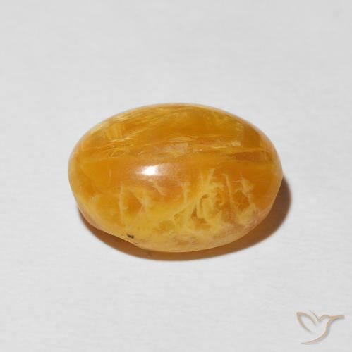 Opale Occhio di Gatto Arancio Medio naturale da 6.92 ct, Ovale, Opaco