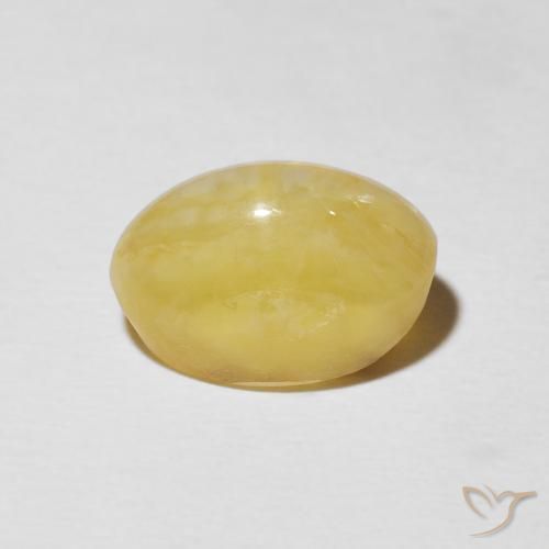 Opale Occhio di Gatto Giallo Toscana naturale da 5.44 ct, Ovale, Opaco
