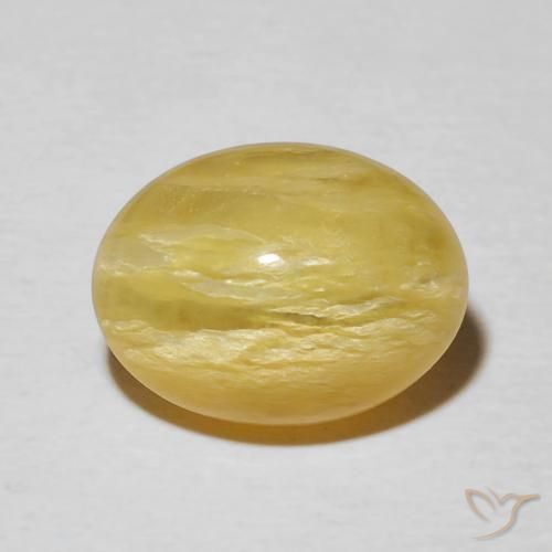 4.31ct Naturale giallo oro Opale Occhio di Gatto, Ovale, Opaco