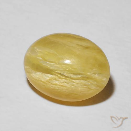 Opale Occhio di Gatto giallo oro naturale da 4.31 ct, Ovale, Opaco