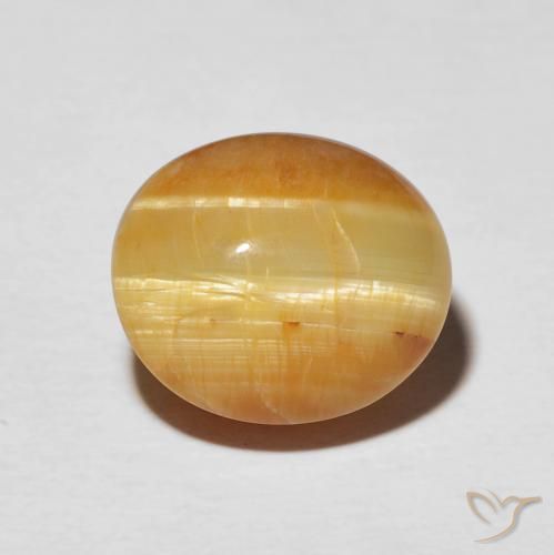 Opale Occhio di Gatto Marrone dorato naturale da 7.16 ct, Ovale, Opaco