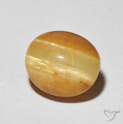 Opale Occhio di Gatto Marrone dorato naturale da 7.16 ct, Ovale, Opaco