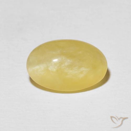 2.70ct Naturale Giallo pallido Opale Occhio di Gatto, Ovale, Opaco