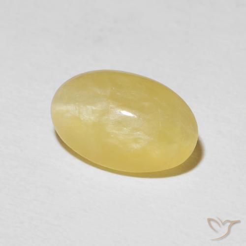 Opale Occhio di Gatto Giallo pallido naturale da 2.70 ct, Ovale, Opaco