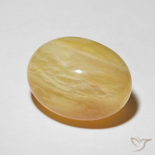 Opale Occhio di Gatto Giallo medio naturale da 20.55 ct, Ovale, Opaco