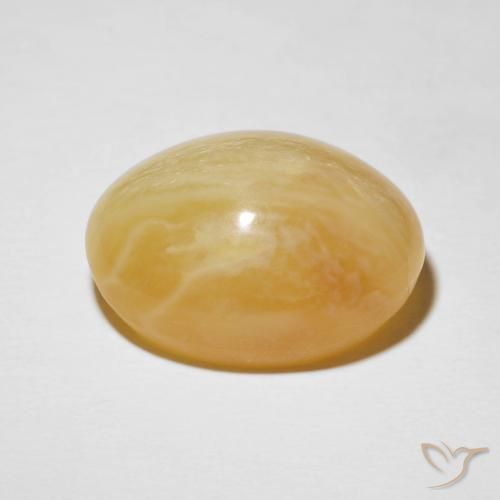 Opale Occhio di Gatto Giallo medio naturale da 20.55 ct, Ovale, Opaco