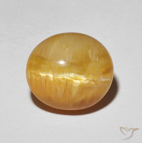 7.94ct Naturale Marrone dorato Opale Occhio di Gatto, Ovale, Opaco